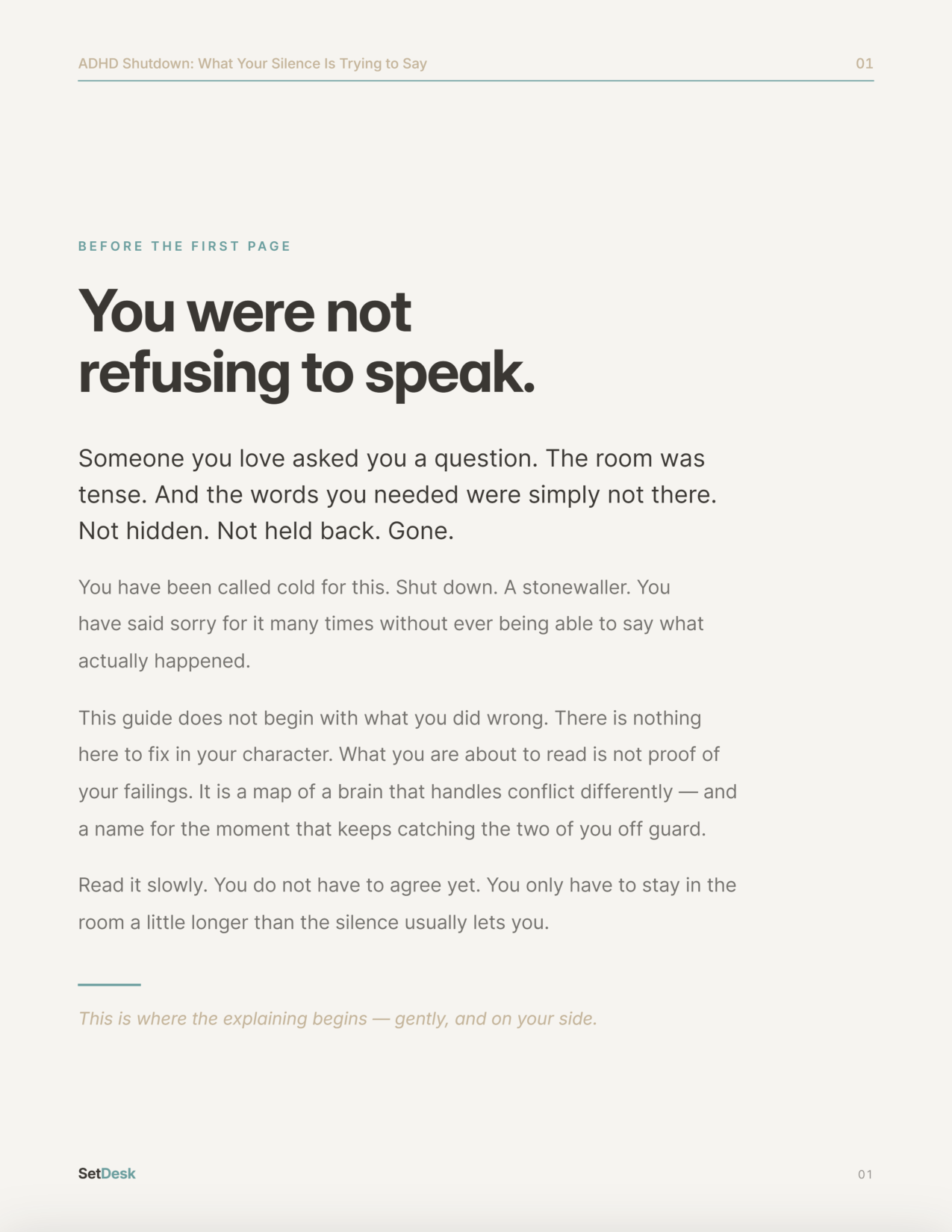 ADHD Shutdown: What Your Silence Is Trying to Say