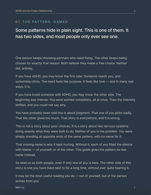 ADHD and the Project Relationship