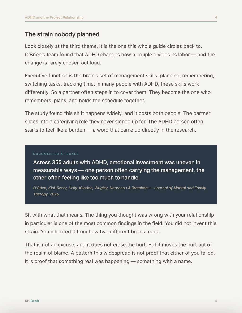 ADHD and the Project Relationship