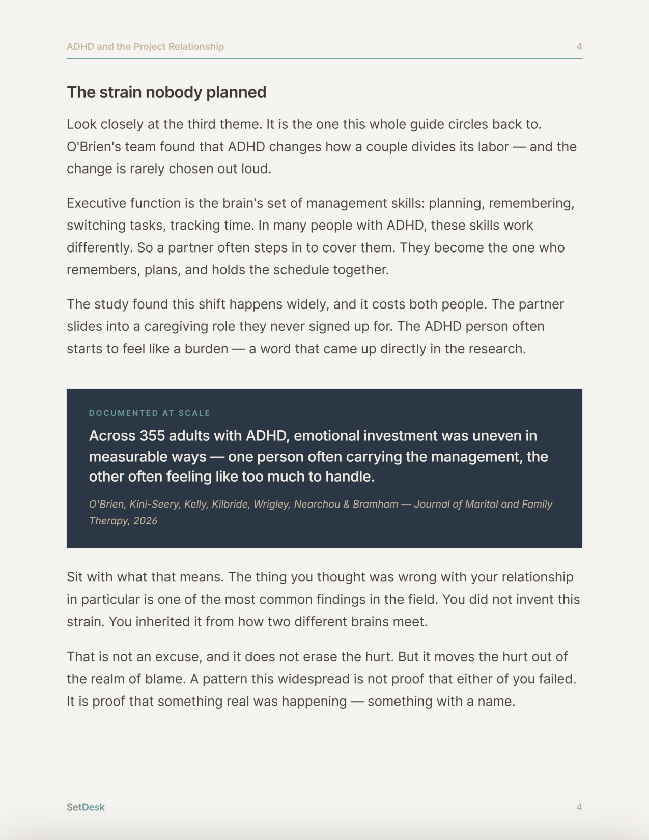 ADHD and the Project Relationship