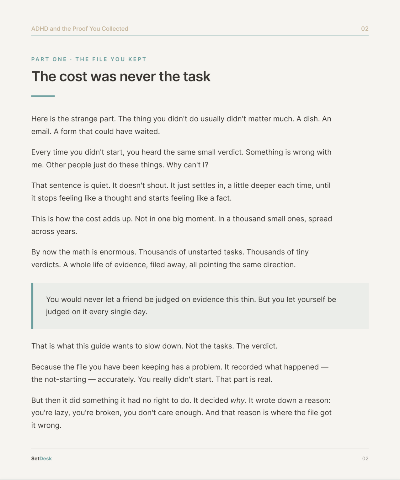 ADHD and the Proof You Collected