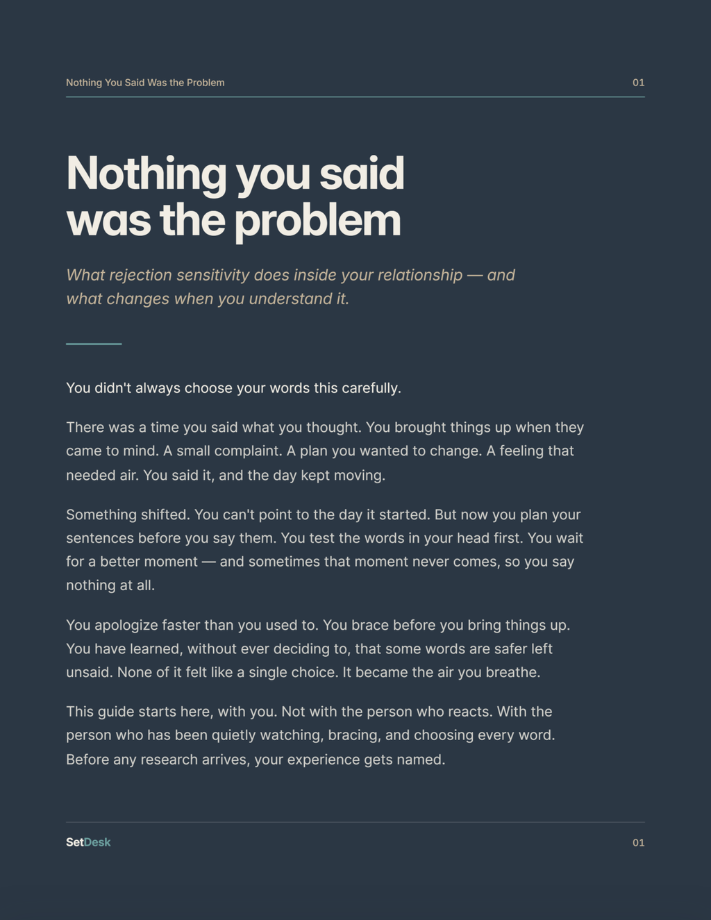 Nothing You Said Was the Problem