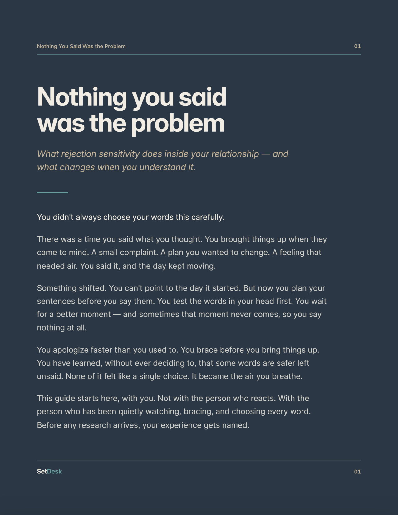 Nothing You Said Was the Problem