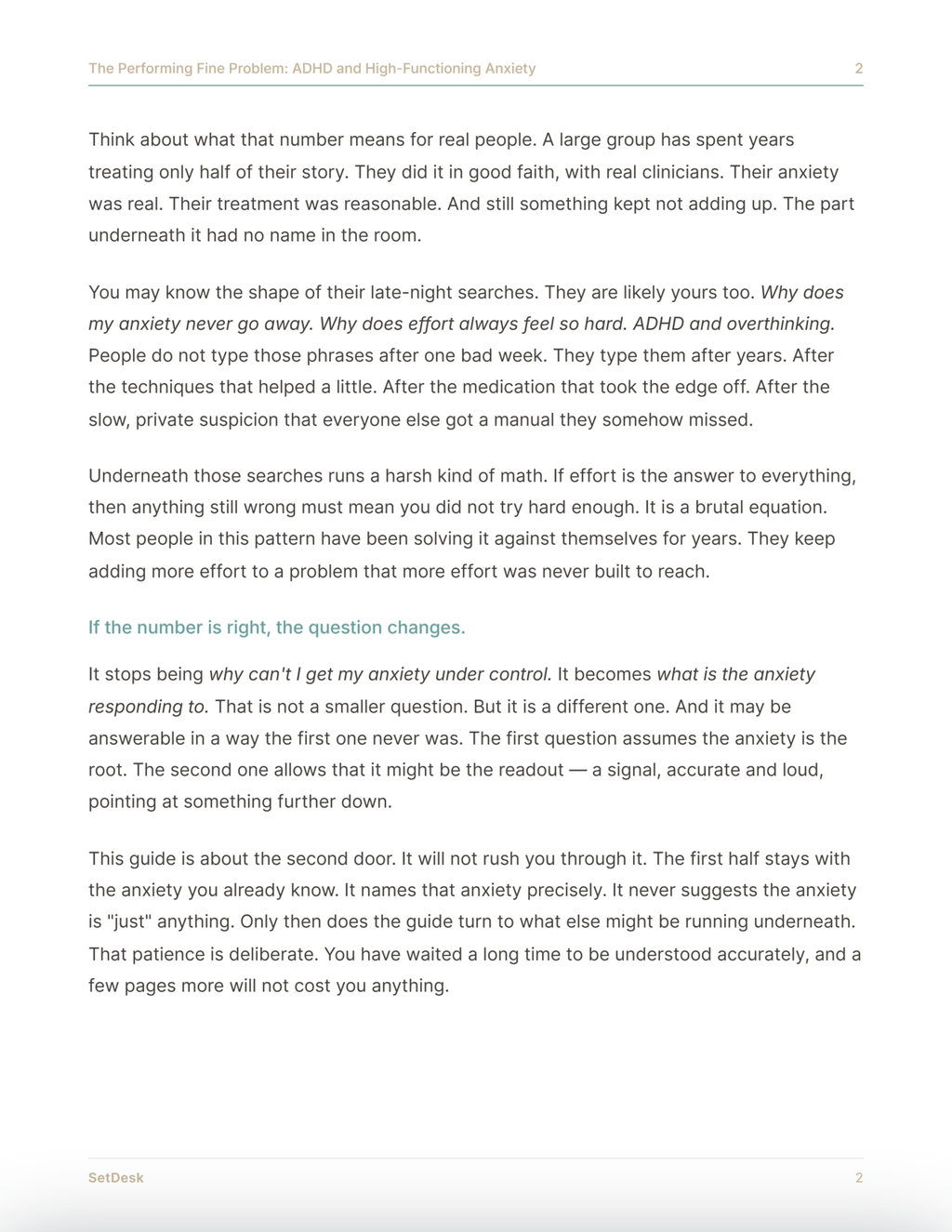 The Performing Fine Problem: ADHD and High-Functioning Anxiety